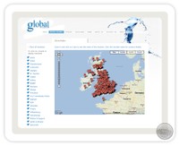 The store locator allows users to find their closest stockist by zooming in to their local area on the map.