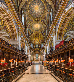 Choir sing St Paul's Evensong