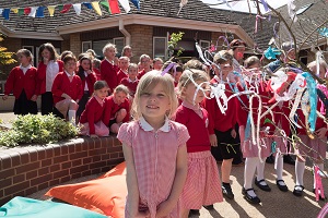 Bishop Dedicates Garden in Sherborne School- pupils