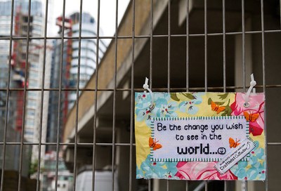 A gentle form of activism- craftivism for passers-by