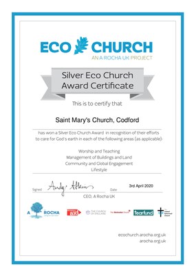 Being busy for the Future- Silver Eco Church Award