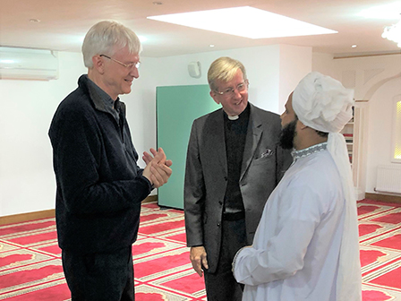 Bill Cave and Guy Wilkinson chat to the muezzin