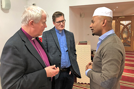 Bishop Nicholas and Craig Ryalls talk with Solman Farsi