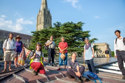 Blessing Young Climate Activists- on Salisbury Cathedral roof