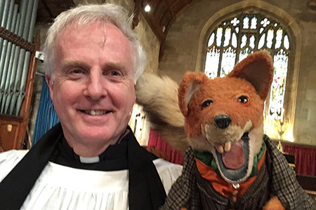 Boom Boom- The Revd Andrew Evans meets Basil Brush