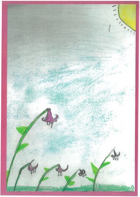 Lost Words, snowdrops and bluebells- page one