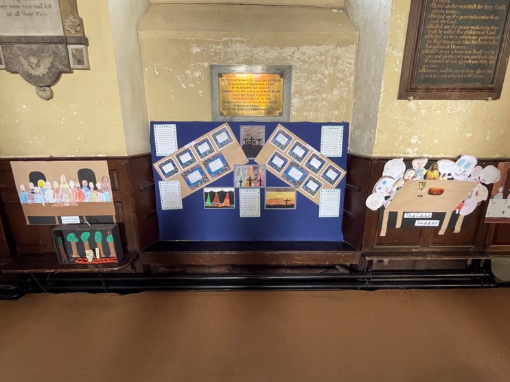 Palm Sunday and Holy Week in the Diocese- Archbishop Wake CE School artwork in Blandford Church