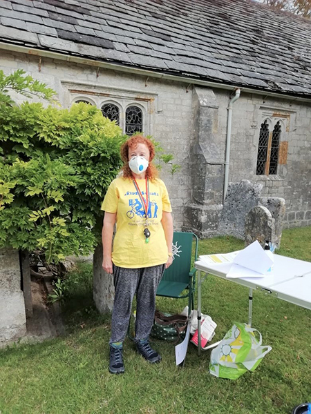 Ride+Stride, 2020-style- Linda at St Andrew's West Stafford