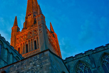 Ring out for Peace- cathedral at dusk