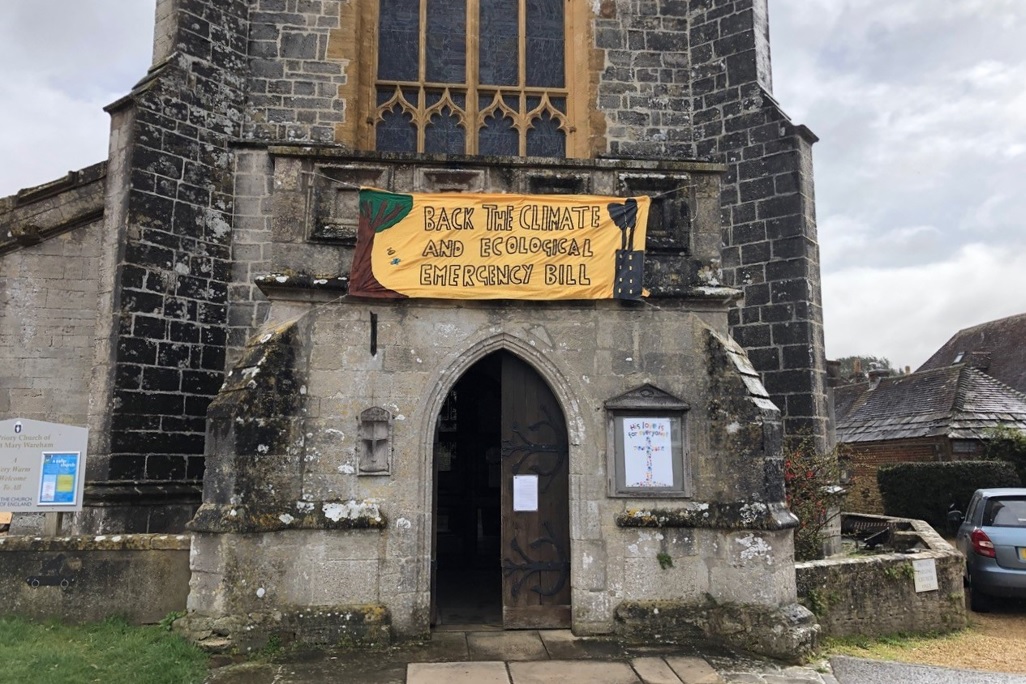 The Lady takes action- church frontage