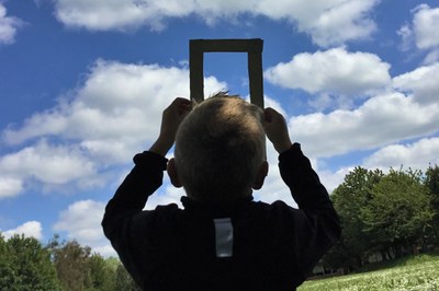 Together we go green- boy with nature frame, Kennet