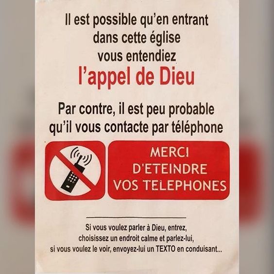 French church notice