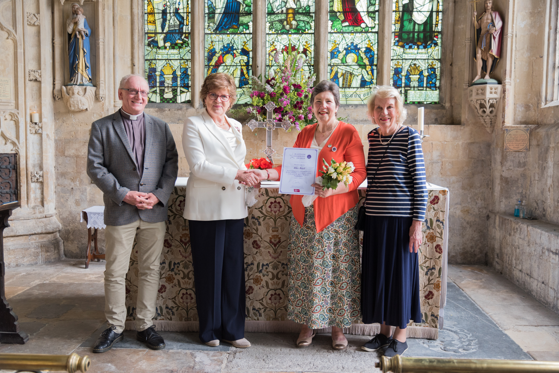 Parish member receives rare Platinum Champion Award 