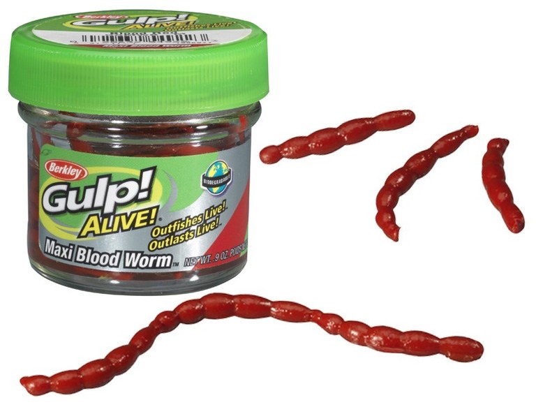 Berkley Gulp Alive Maxi Blood Worm