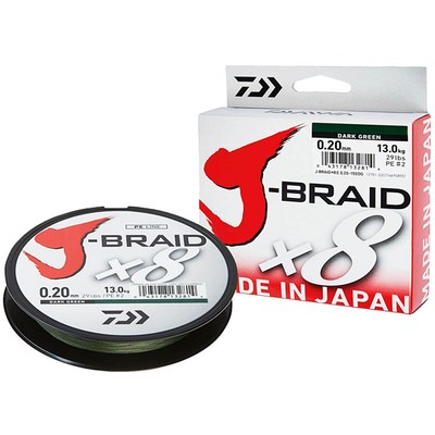 Daiwa J-Braid X 8 300m 20lb Dark Green