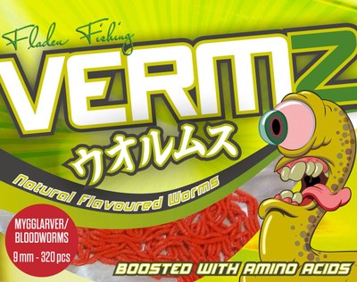 Fladen Vermz Worms Bloodworm 9mm
