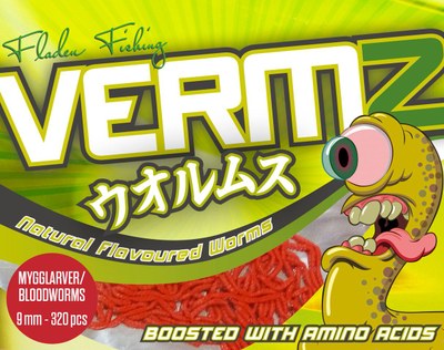 Fladen Vermz Worms Bloodworm 9mm