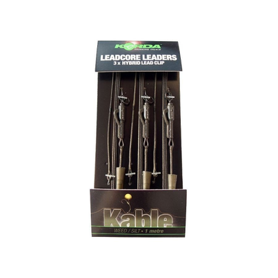 Korda Kable Leadcore Leaders Hybrid Lead Clip Gravel Brown