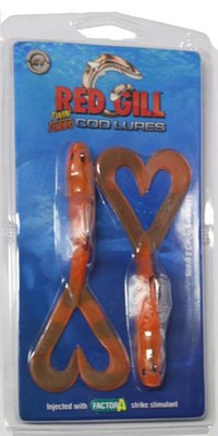 Red Gill Twin Turbo Cod Lure Orange
